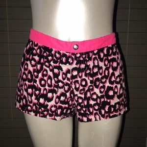Hot Pink & Leopard Reversible Swim Shorts